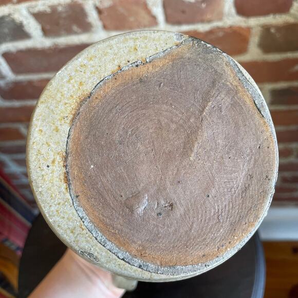 Antique Stoneware Pitcher with Blue Cobalt Decoration, 7” Tall - Picture 7 of 7